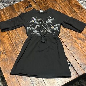 Wonder Nation Black Dress with Starry Horse Design